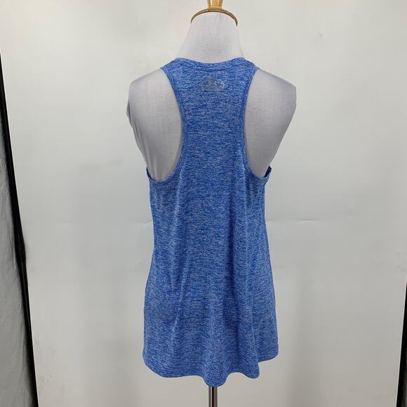 Under Armour Tank Top Womens S Small Blue Racerback Athletic Sleeveless Big Logo - Picture 4 of 9